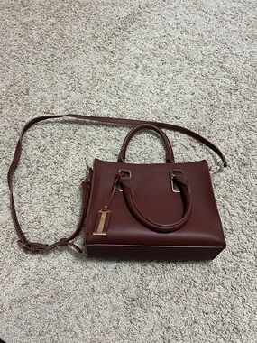Women's Structured Satchel Handbag - Vegan Leather
